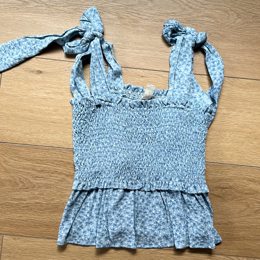 Apricot lane floral tank medium